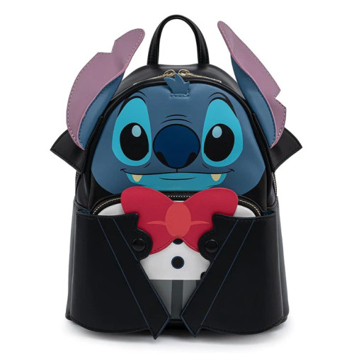 Vampire Stitch Mini Backpack- front view arms buttoned