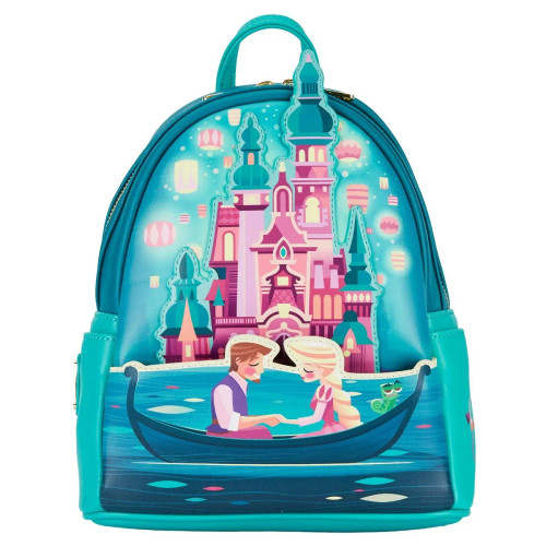 Tangled Rapunzel Castle Glow In The Dark Mini Backpack- front view