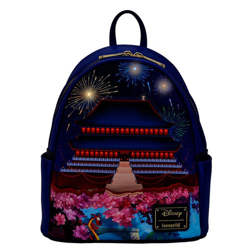 Mulan Castle Light Up Mini Backpack- light up front view