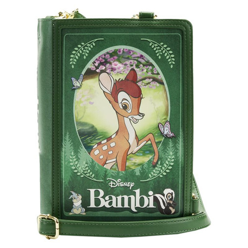 Bambi Book Convertible Crossbody Bag- front view closed