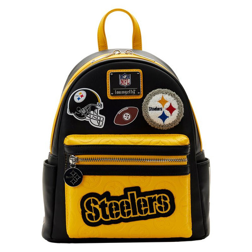 NFL Pittsburg Steelers Patches Mini Backpack- front view