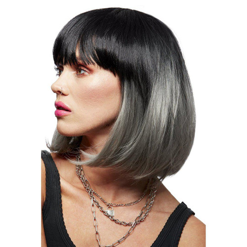 Glam Doll™ Wig - Alien Grey™ Ombre- side view