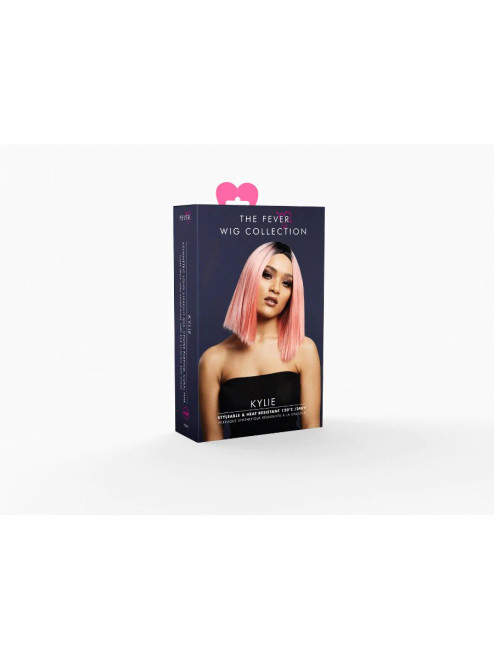 Coral Pink Kylie Wig- box