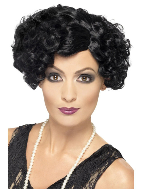 Black 20s Flirty Flapper Wig