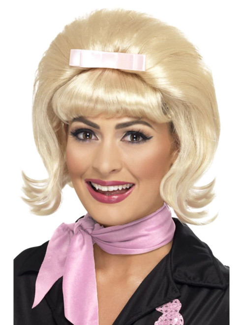 Blonde 50s Flicked Beehive Bob Wig