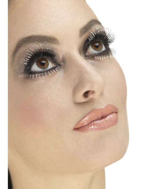 Silver Glitter False Eyelashes