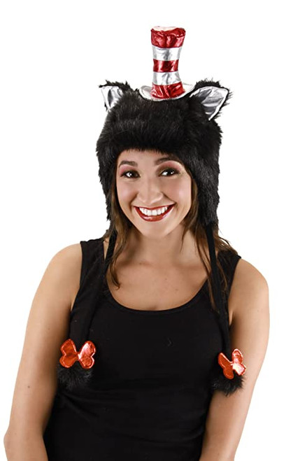 Dr. Seuss- Cat in The Hat Hoodie Hat- worn by model