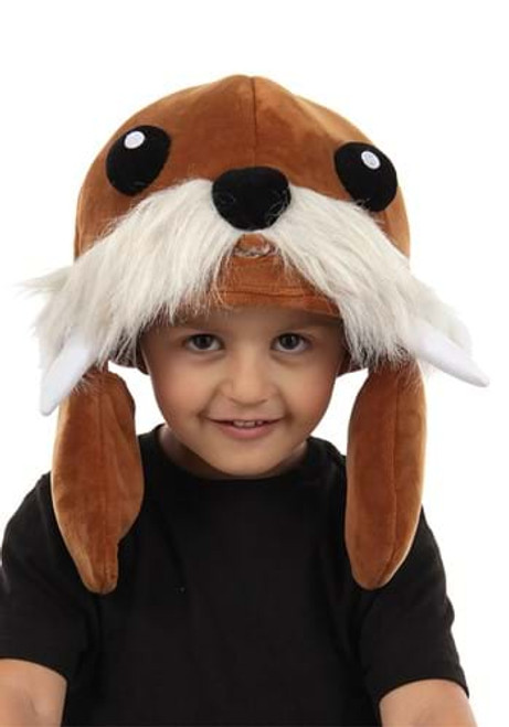 Walrus Sprazy Toy Hat- worn by child model
