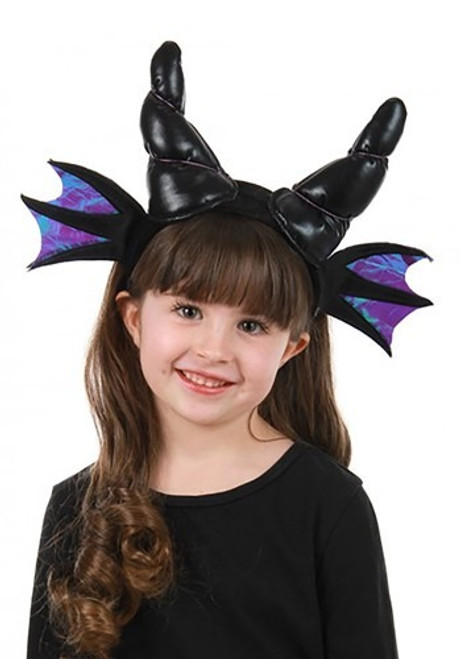 Black Dragon Horns Headband- worn by child model