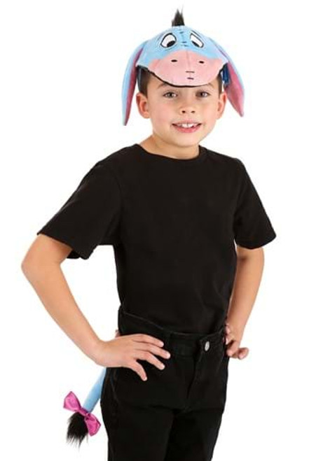 Winnie The Pooh- Eeyore Headband & Tail Kit- worn by boy model