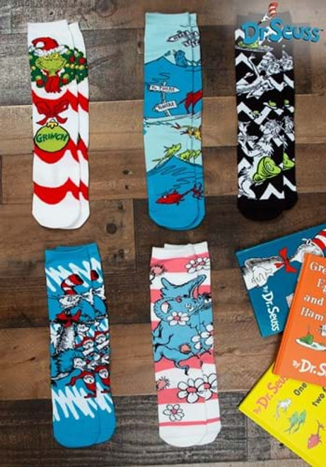 Dr. Seuss- Patterned Crew Sock Set
