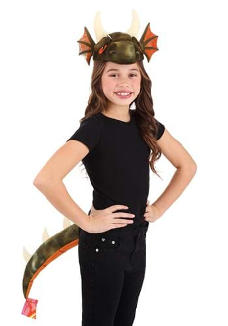 Dragon Plush Headband & Tail Kit- worn by girl model