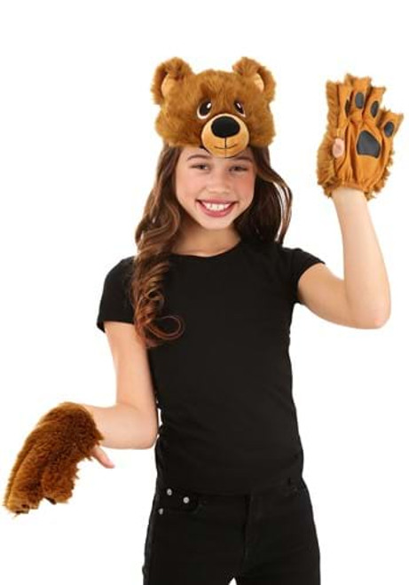 Bear Headband & Paws Kit- worn by girl model