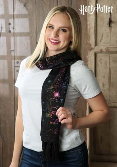 Harry Potter- Hogwarts Constellation Scarf- worn by model