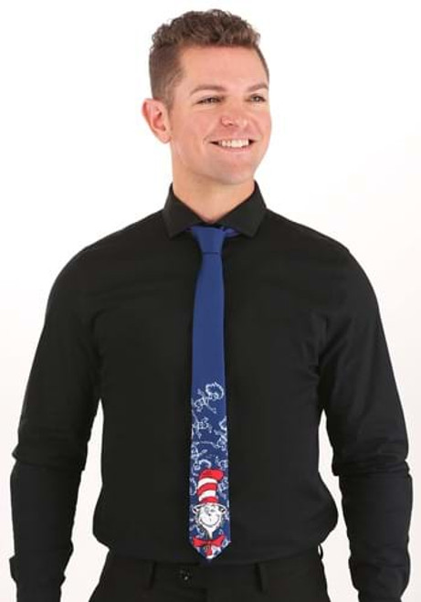 Dr. Seuss- The Cat in The Hat Character Necktie- worn by model