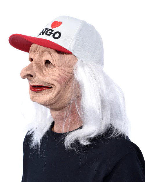 O-69 Old Lady Mask- left angled view