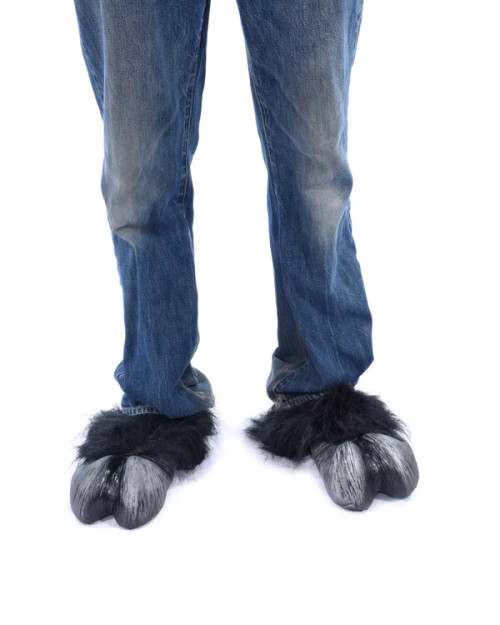 Hoof-Hearted Black Hooves- worn with jeans up close