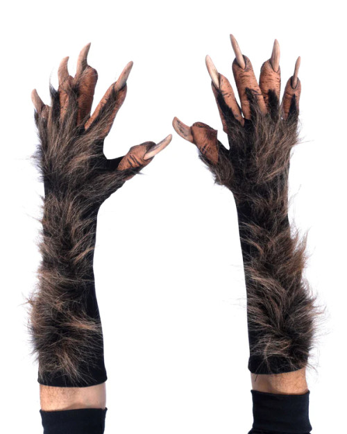 Brown Wolf Gloves- top view