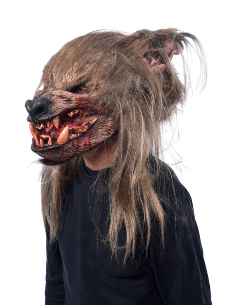 Kick-Ass Wolf Mask- left angled view, mouth closed