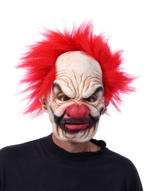 Super Clown Mask- front view, mouth closed 