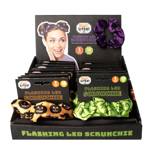 Flashing LED Halloween Scrunchie display