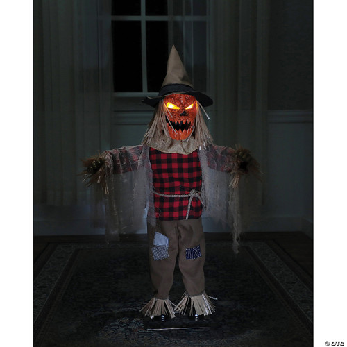 36" Twitching Scarecrow Animated Prop- front view