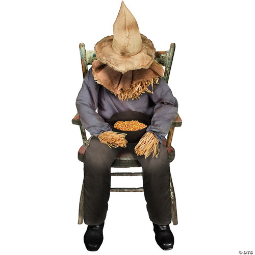 20" Sitting Scarecrow Prop- head down