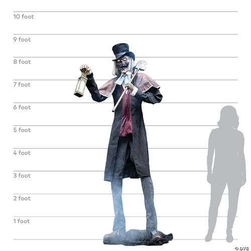 8' 6" Animated Graveyard Host- size comparison