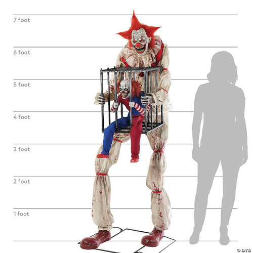 Animated Cagey The Clown w/ Caged Clown- size comparison
