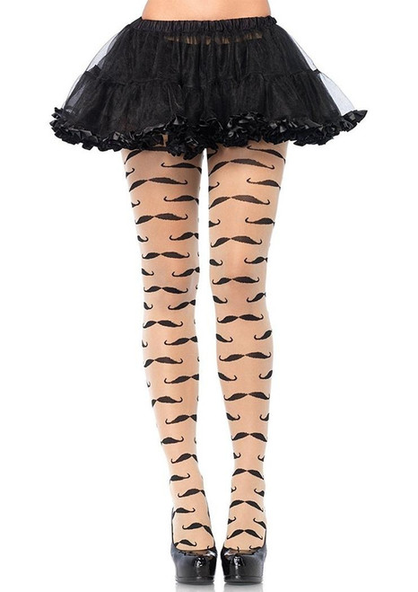 Sheer Mustache Pantyhose