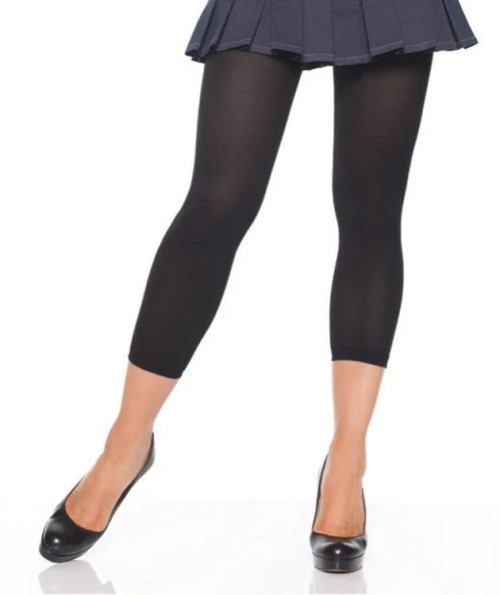 Black Footless Opaque Tights