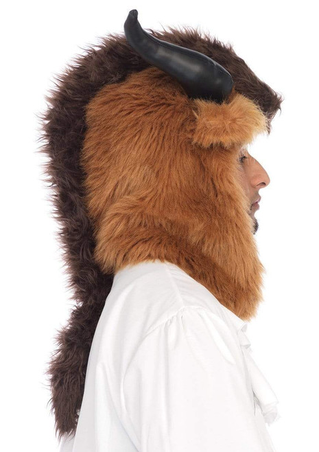 Brutal Beast Hood with Horns- side view