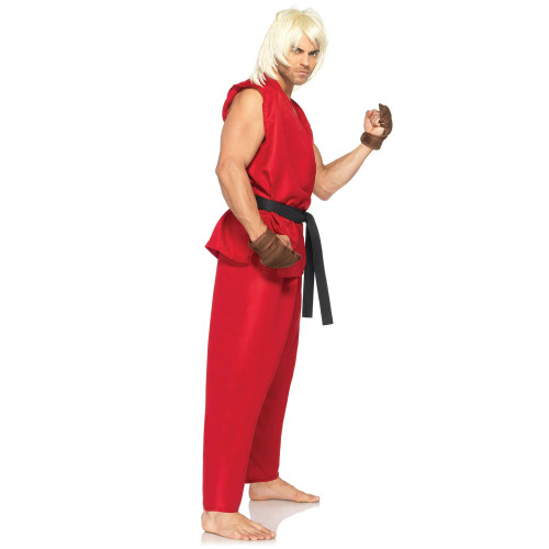 Street Fighter Ken Costume- side view, full body