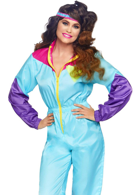 Women's 80s Track Suit Costume- front view