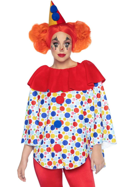 Clown Costume Poncho Set- front view