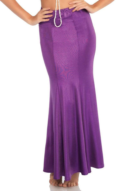 Shimmer Spandex Mermaid Maxi Skirt- purple