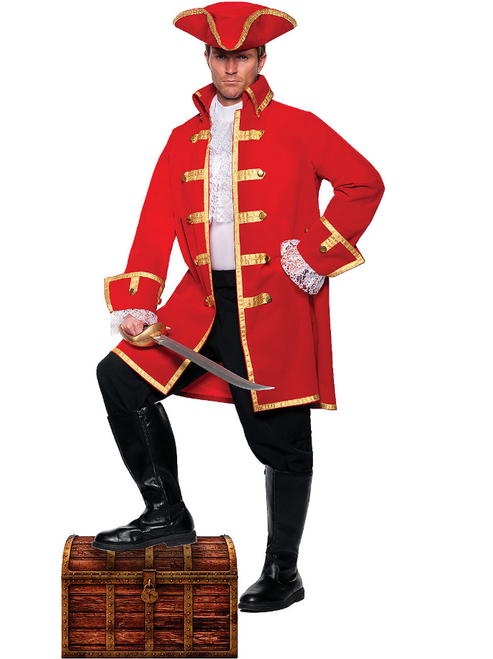 Red Pirate Captain Costume