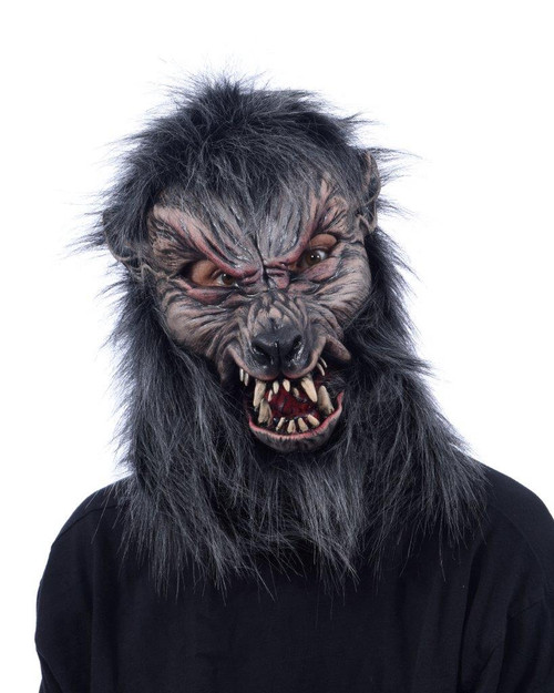 Moonstruck Grey Werewolf Mask- front view