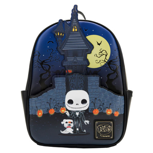 Nightmare Before Christmas Jack Skellington House Mini Backpack- front view