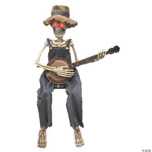 Skeleton Playing Banjo Animated Prop