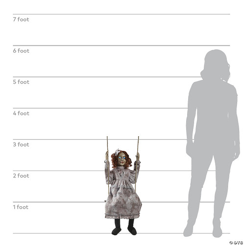 Animated Swinging Decrepit Doll- size comparison