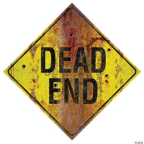 Metal Dead End Sign- front view