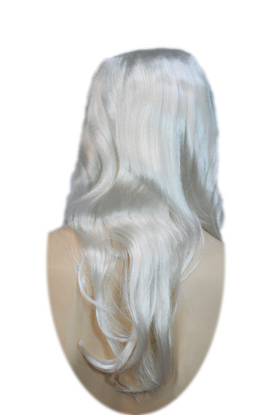 Father Time/ Merlin Bald White Wig- back view
