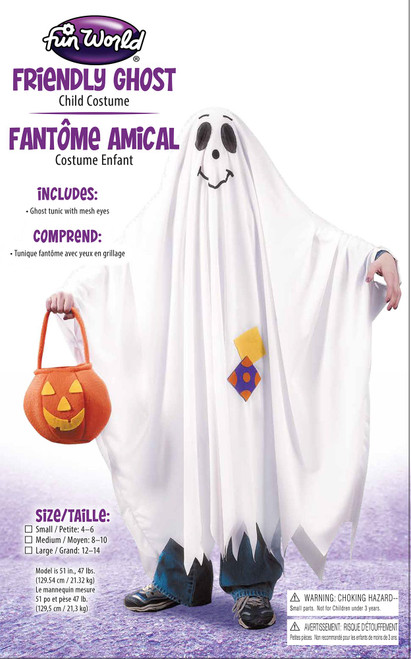 Friendly Ghost Child Costume- packaging