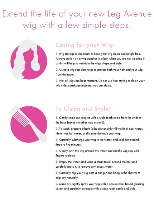 25" Bangin' Long Wig- care sheet