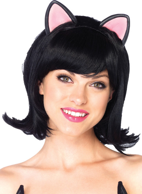 Kitty Bob Adult Wig- white