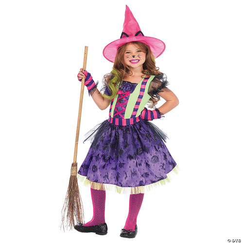 Girl's Black Cat Witch Costume