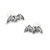 Bat Stud Earrings- angled view