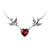 Swallow Heart Necklace- close up