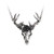 White Hart, Black Rose Pendant- close up